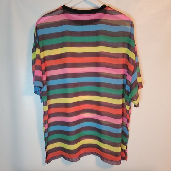 Rainbow Sheer Mesh Tee - Picture 8 of 10